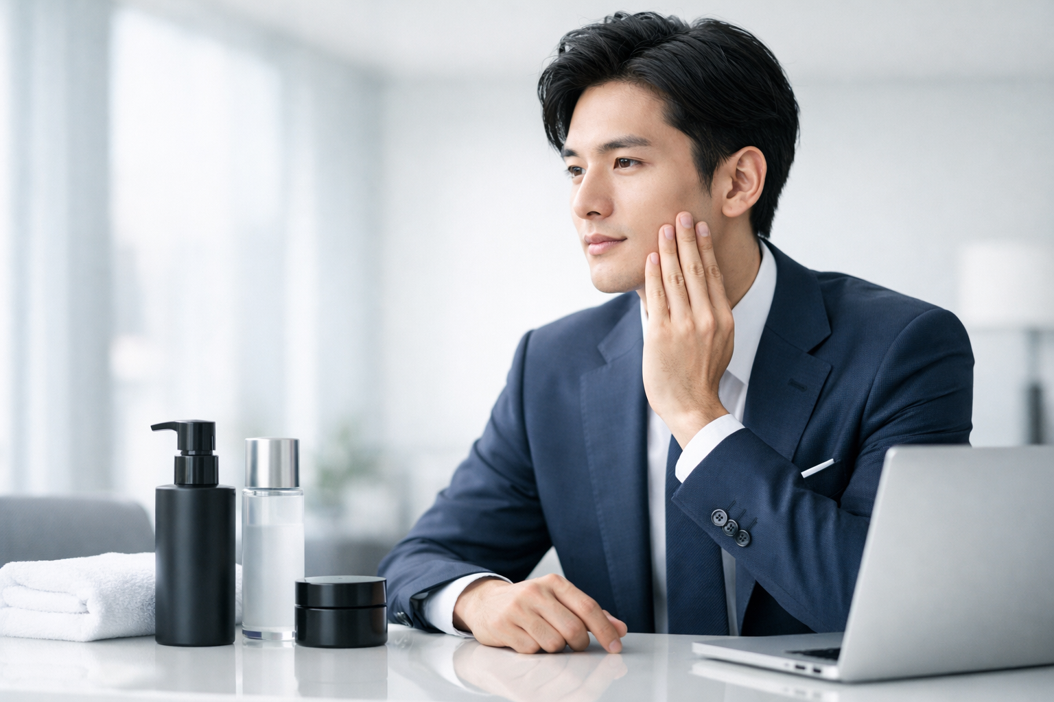 すっぴん風メンズで清潔感UP術のアイキャッチ画像