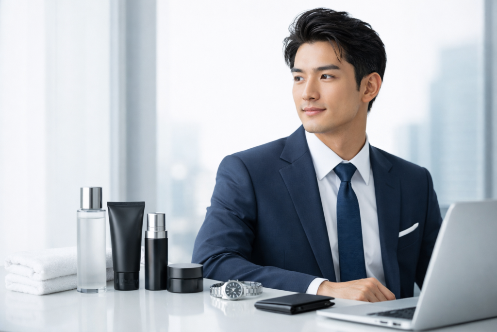 涙袋で変わる第一印象　大人メンズの清潔感メイク入門のアイキャッチ画像