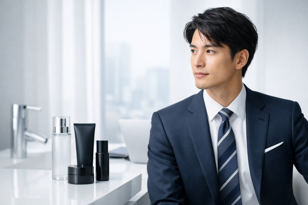 自撮りで盛れる清潔感メンズ入門：印象が変わる技術のアイキャッチ画像