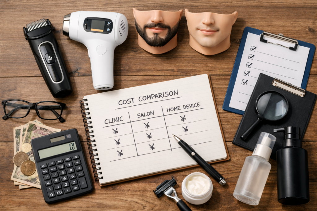 ヒゲ脱毛の費用相場と選び方|清潔感を「時間」と「お金」で冷静に考えるの本文先頭画像