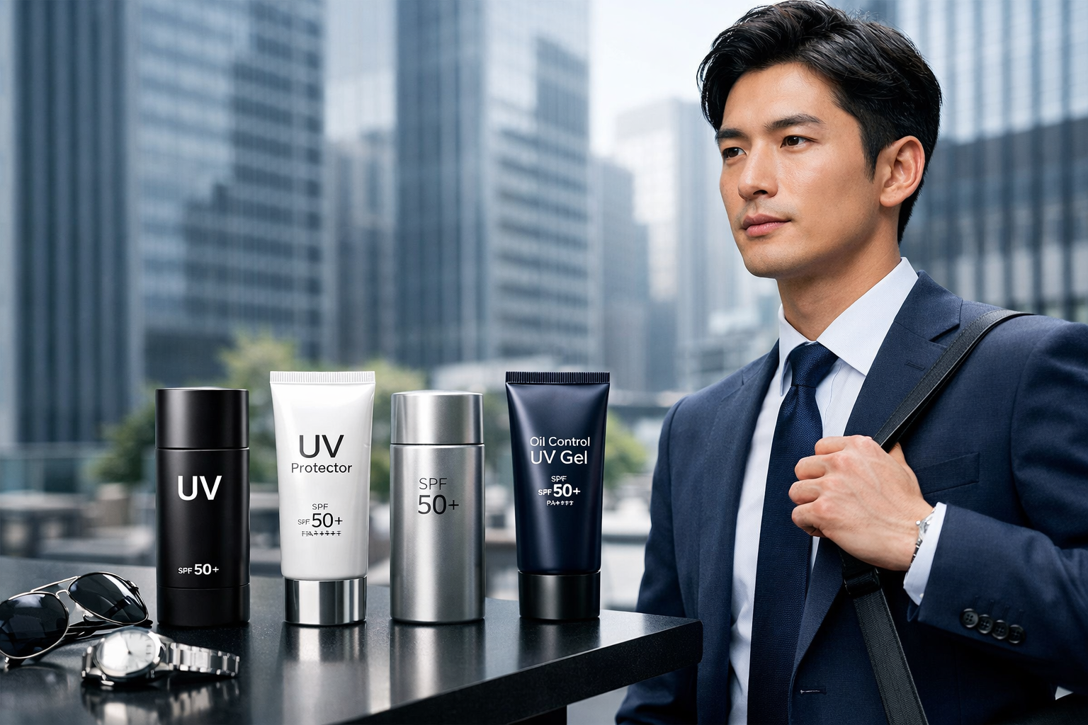 白浮きしにくいメンズ日焼け止め比較|営業・外回りでも「塗ってる感」を出さない選び方のアイキャッチ画像