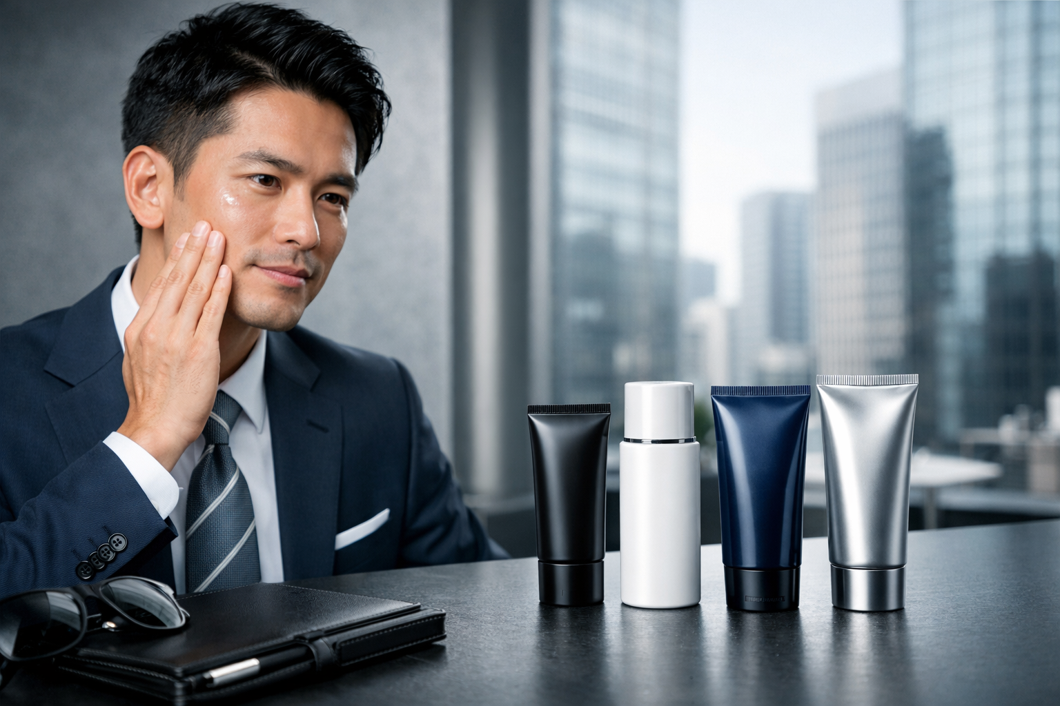 白浮きしにくいメンズ日焼け止め比較|営業・商談でも浮かない清潔感のつくり方のアイキャッチ画像